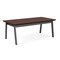 Lesro Newport Coffee Table Metal Frame 20x40in High Pressure Laminate Top, Charcoal, Cocoa Walnut top NP0840 - alternate 2